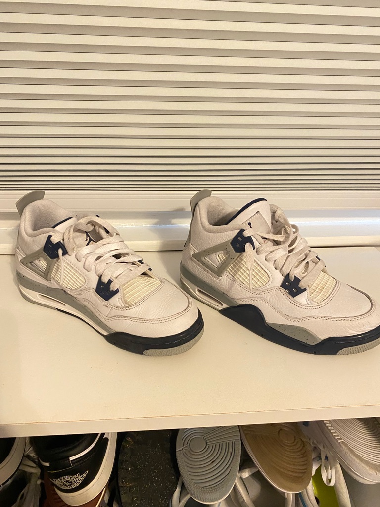 Jordan 4  White And Navy